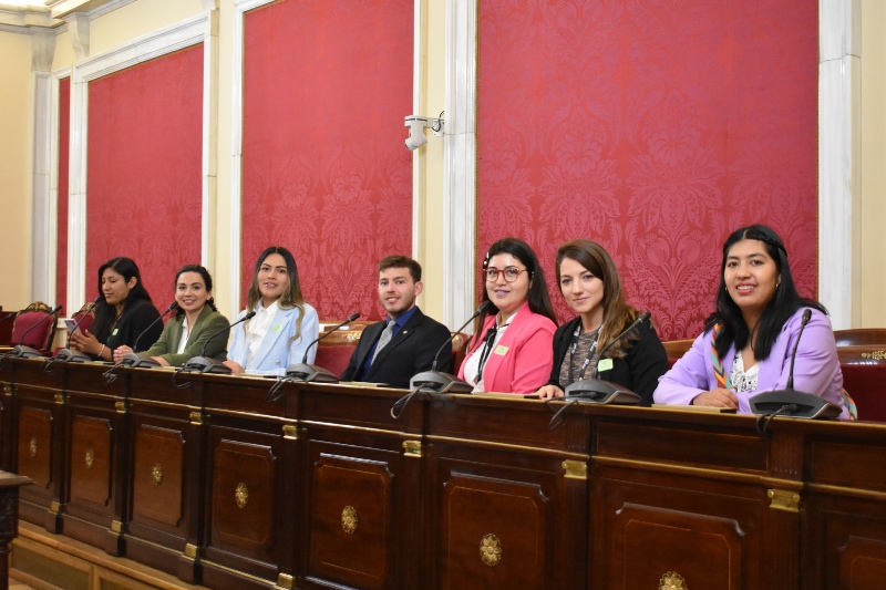 Los alumnos del programa de becas liderazgo iberoamericano visitan el Consejo de Estado.