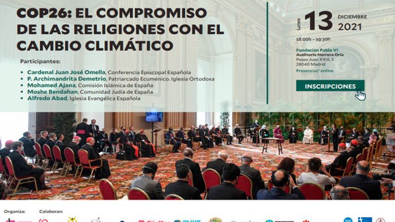 Lee más sobre el artículo Encuentro interreligioso tras la COP 26: el compromiso de las religiones con el cambio climático