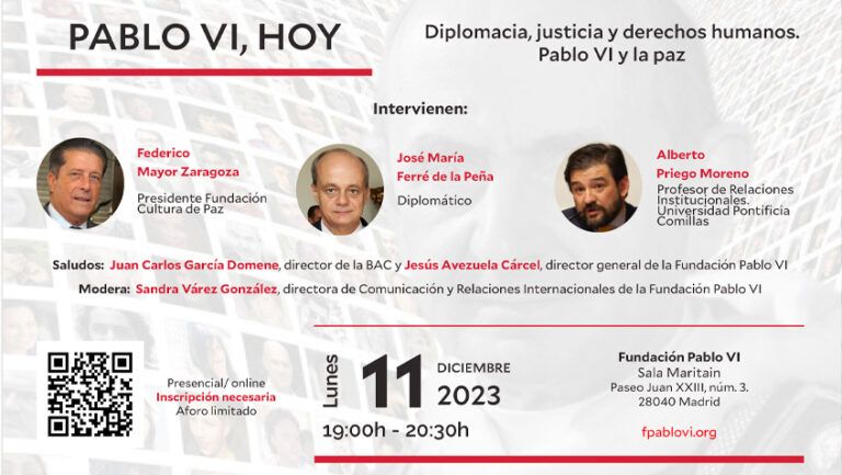 Lee más sobre el artículo Coloquio “Diplomacia, justicia y derechos humanos. Pablo VI y la paz”