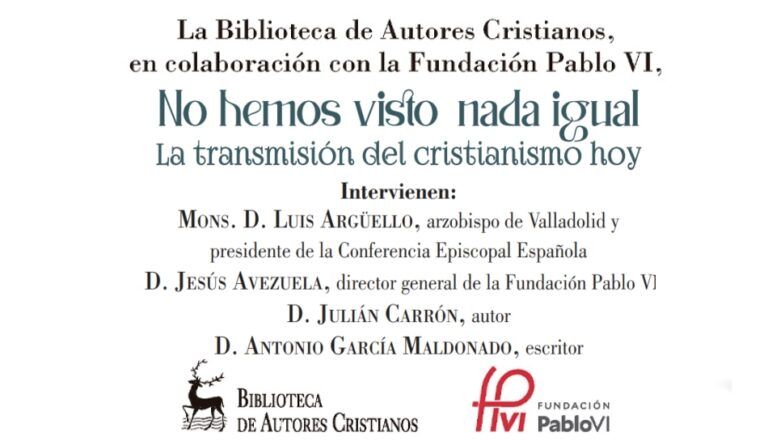 Lee más sobre el artículo Presentación de libro: No hemos visto nada igual. La transmisión del cristianismo hoy